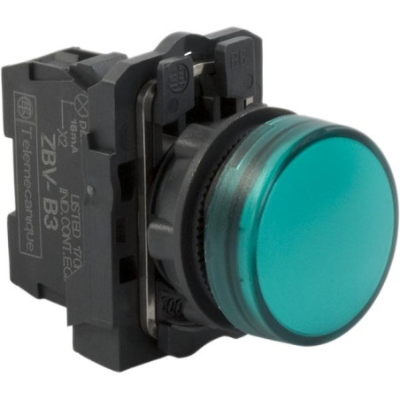 Schneider XB5AVB3 ,Montaj 22mm,Yeşil-24v,M22 Sinyal Lamba