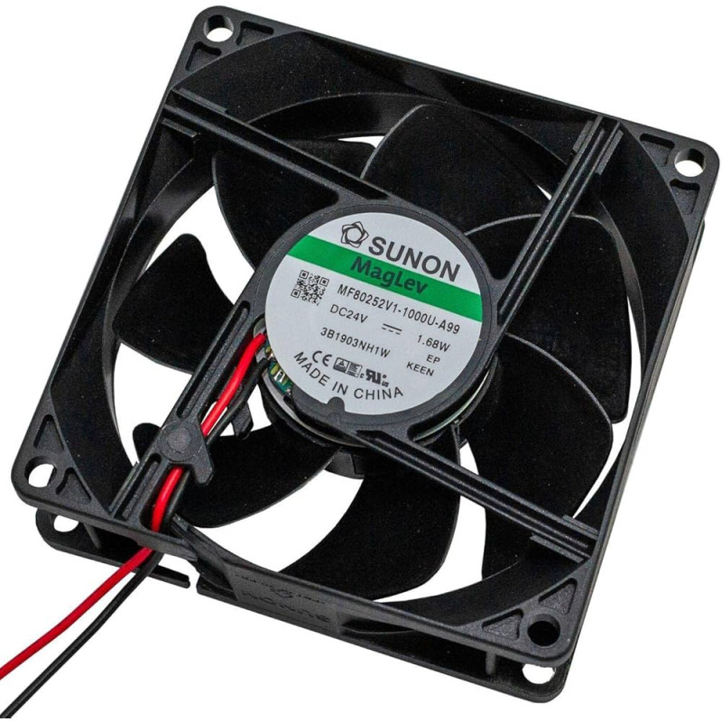 Sunon MF80252V1-1000U-A99 ,80x25mm,Besleme 24vdc 0.07A 1.68W,Hava 41-Cfm,2-Kablo Fan