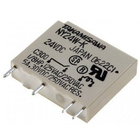 Takamisawa NY24W-K ,Bobin 24vdc,Kontak 1A 5 Amper,Pcb-4pin,Röle