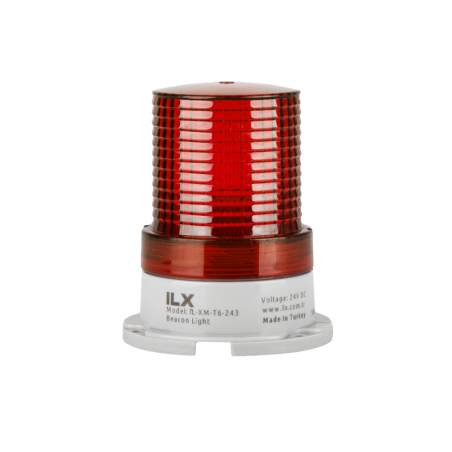 İlx İL-XMB-T6-48K-A1 ,48vac dc 105dB Kırmızı Multi Tepe Lamba