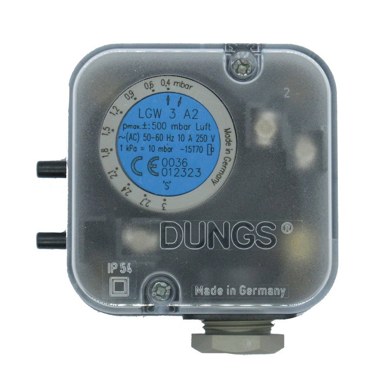Dungs LGW-3-A2 ,Ölçüm 0.4..3-mBar,Kontak-1A1K,Fark Basınç Sivic
