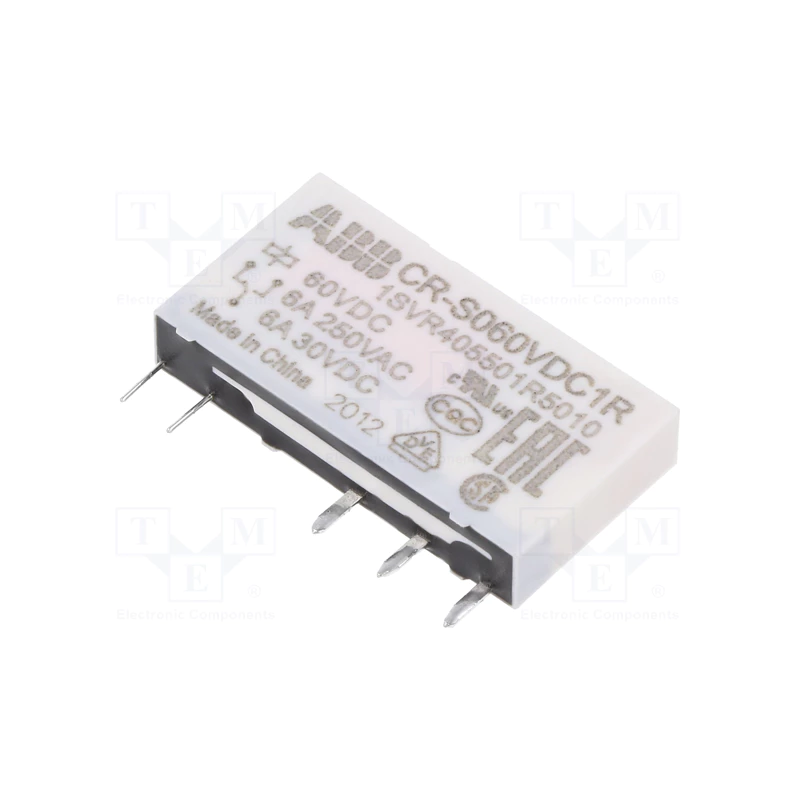 Abb CR-S060VDC1R ,Bobin 60vdc,Kontak 1A1K 6 Amper,İnce-5pin,Slim Röle