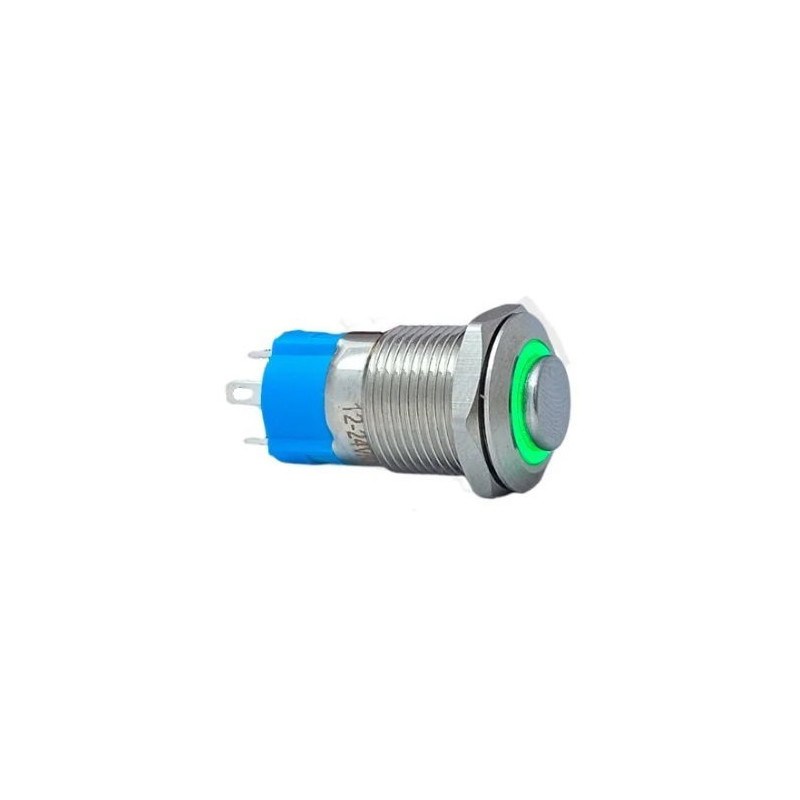 Çin E12A-G ,Montaj Metal 12mm,M12-20mm,Kontak-1A,Yeşil-24vdc,Kalıcı Buton
