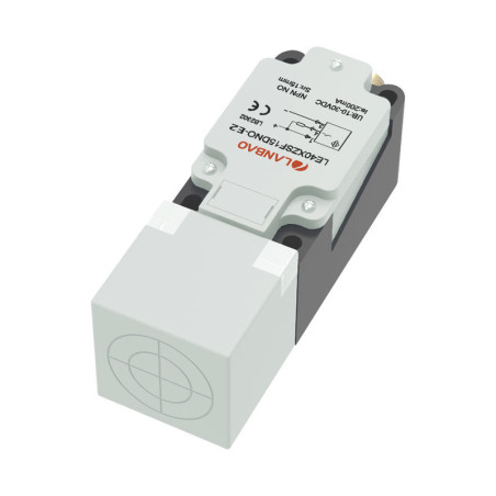 Lanbao LE40TXZSN40DPRY-E2 ,Ebat 120x40x40mm,Ölçüm 40mm,Çıkış PNP-NO NC,Besleme 10v..30vdc,Soket M12 4pin,Endüktif Metal Sensör