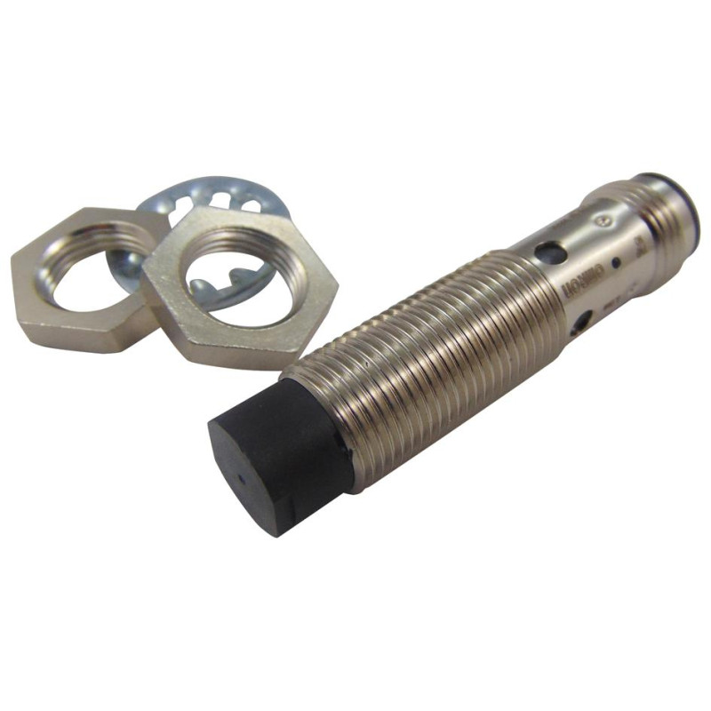 Omron E2B-M12KN08-M1-B1 ,Ebat M12x50mm,Ölçüm 8mm,Çıkış PNP-NO,Besleme 10v..30vdc,Soket M12 4pin,Endüktif Metal Sensör