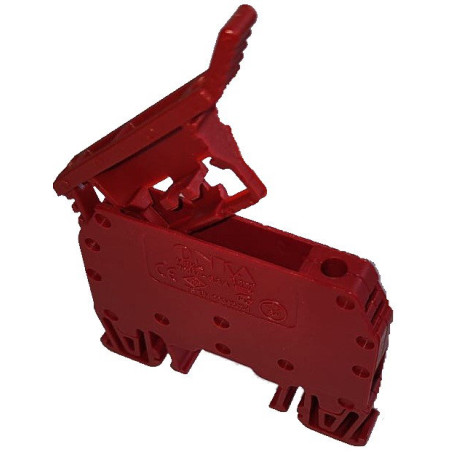 Onka MRKS-6-KR 1010246 ,Renk Kırmızı,Kesit 6mm ,5x20 Sigorta,Vidalı Ray Klemens