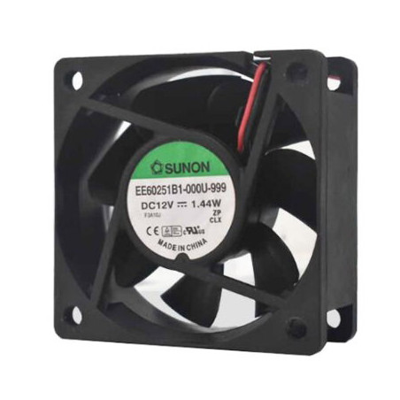 Sunon EE60251B1-000U-999 ,Ebat 60x25mm,Besleme 12vdc 0.12A 1.4W,Hava 24-Cfm,2-Kablo Fan