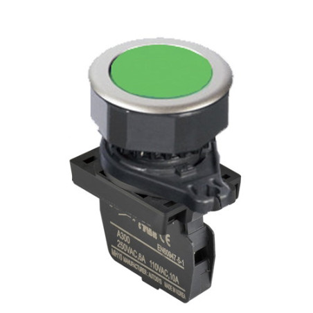 Autonics S3PF-P1GAM ,Montaj 30mm,Kontak-1A,Yeşil Yaylı,M30 Buton