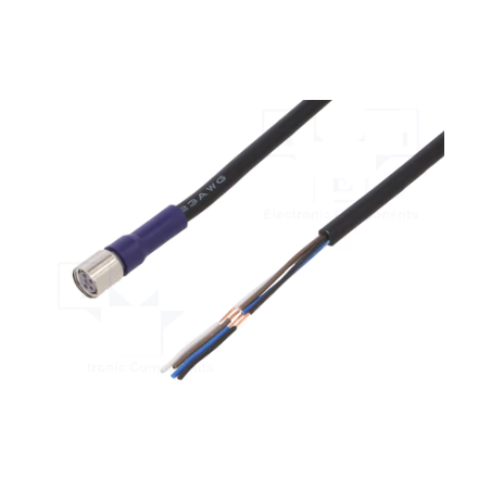 Omron XS3F-LM8PVC4S5M ,Soket Düz M8 4pin,4-Kablo 5mt,Pvc-Sensör Kablo