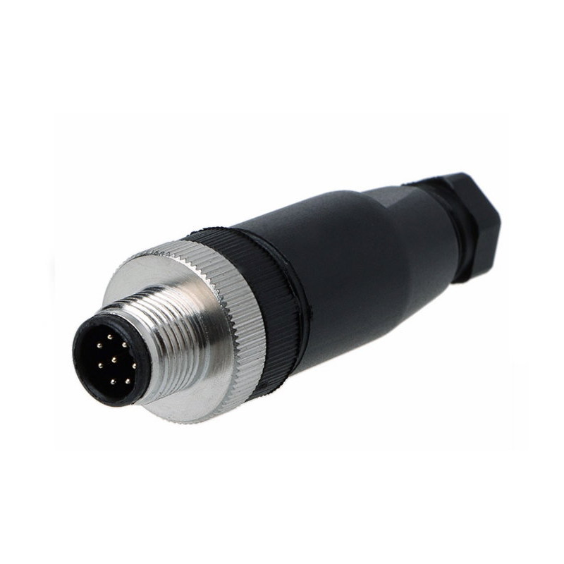 Zhong M12PG-8K ,Düz Seyyar,M12 8pin Erkek,B-CODE,Konnektör