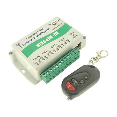 Delab RTX4-LRN-SET ,Besleme 12vdc,Mesafe 50mt,4-Kanal,Uzaktan Kumanda Adaptör yok