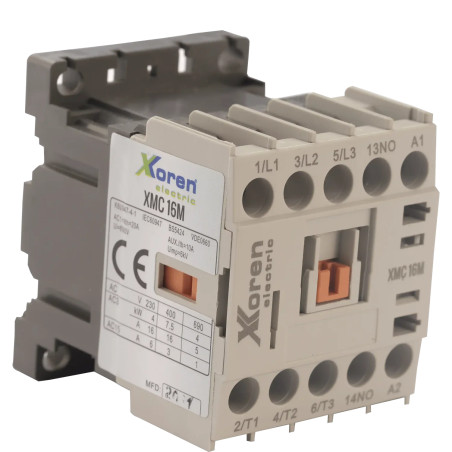 Xkoren XMCM3DC24-NO-9 ,Bobin 24vdc,Güç 4kw 9 Amper,Kontak-3P 1A,Mini Kontaktör