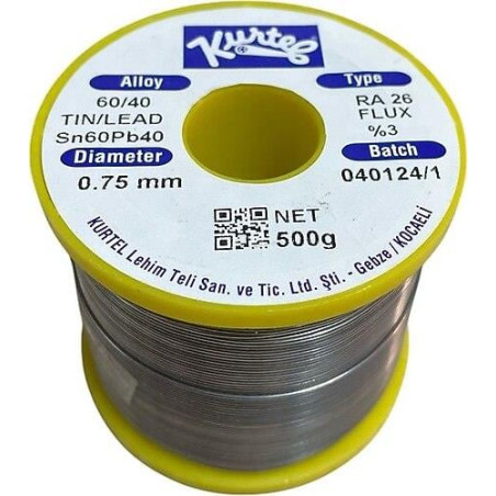 Kurtel 0.75 500 ,0.75mm 500gr,sn60 pb40,Lehim Teli