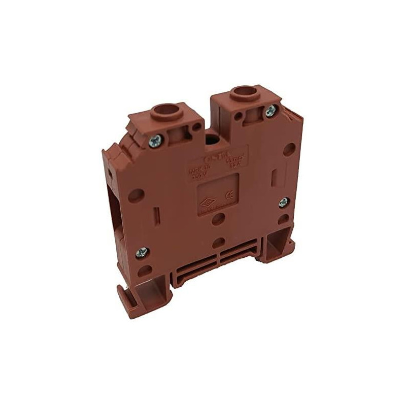 Onka MRK-6-KH ,Renk Kahve,Kesit 6mm ,Vidalı Ray Klemens