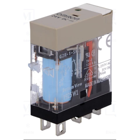 Omron G2R-1-SN-DC24 ,Bobin 24vdc,Kontak 1A1K 10 Amper,Led,Kalın-5pin,Röle