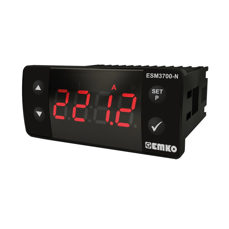 Emko ESM-3700-N.22001 0000 0000 ,Ebat 77x35mm,Besleme 24vac dc,Çıkış Kontak-1A1K,Giriş 0..10v 4..20mA,Proses Kontrol