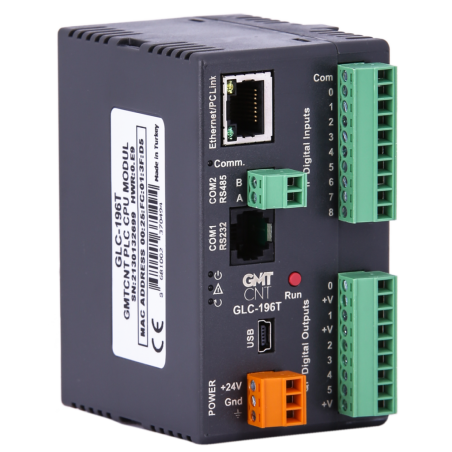 GmtCnt GLC-196T ,24vdc,Giriş 9-Dijital,Çıkış 6-PNP,Ethernet,Plc Cpu Modül