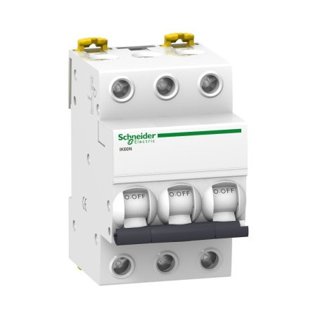 Schneider A9K24363 ,3-Faz 3-Kutup,C-63 Amper,6kA,Otomatik Sigorta, IK60N