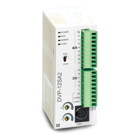 Delta DVP12SA211R ,Besleme 24vdc,Giriş 8-Dijital,Çıkış 4-Röle,Plc Cpu Modül
