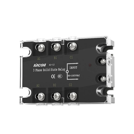 Kacom KMSR-AT0604 ,Güç 3x480vac 60 Amper,Kontrol 90v..220vac,3-Faz,Ac-Ac,Solid State Röle