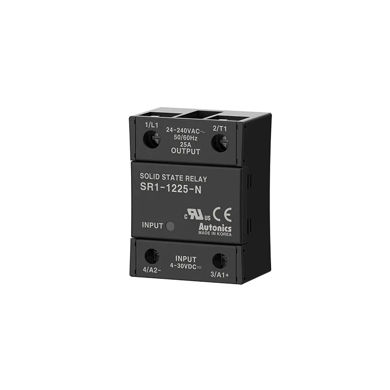 Autonics SR1-1225-N ,Güç 1x220vac 25 Amper,Kontrol 3v..30vdc,1-Faz,Dc-Ac,Solid State Röle