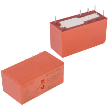 Schrack RT424730 ,Bobin 220vac,Kontak 2A2K 8 Amper,İnce-8pin,Röle