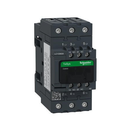 Schneider LC1D65AB7 ,Bobin 24vac,Güç 30kw 65 Amper,Kontak-3P 1A1K,Kontaktör