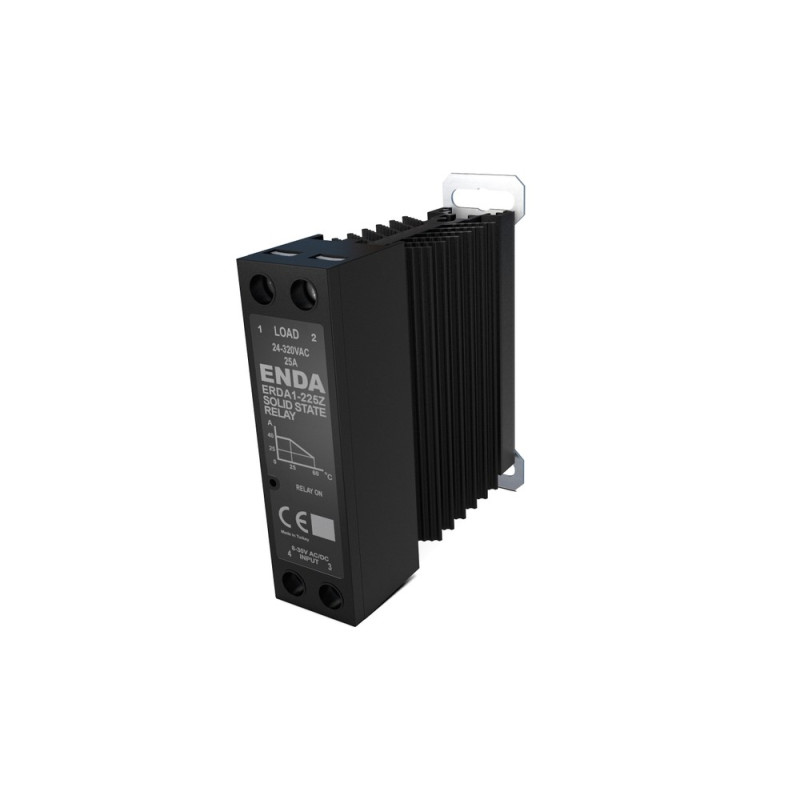 Enda ERDA1-240Z ,Güç 1x220vac 40a,Kontrol 3v..30vdc,1-Faz,Dc-Ac,Solid State Röle