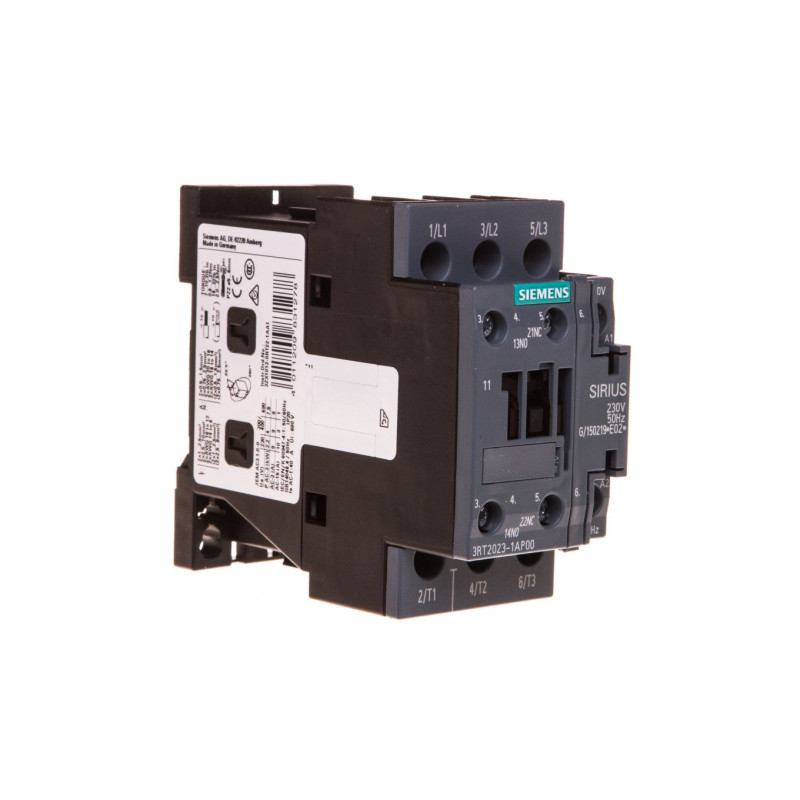 Siemens 3RT2023-1AP00 ,Bobin 220vac,Güç 4kw 9 Amper,Kontak-3P 1A1K,Kontaktör