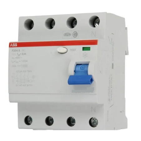 Abb FH204 AC-25 0.3 ,4-Faz 4-Kutup,25 Amper 300mA,Yangın Kaçak Akım Sigorta