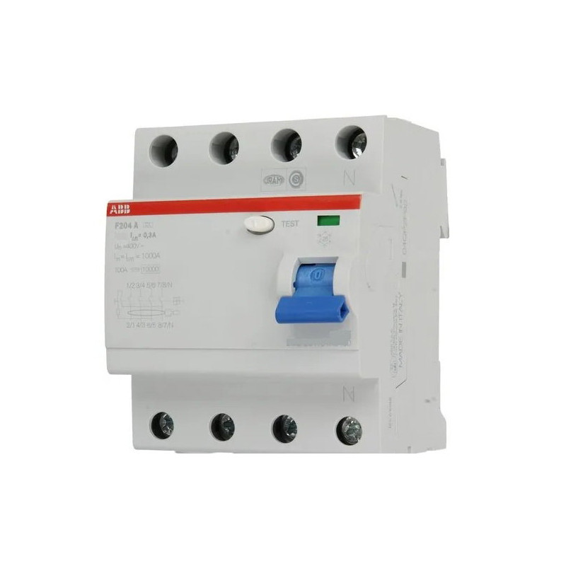 Abb FH204 AC-40 0.3 ,4-Faz 4-Kutup,40 Amper 300mA,Yangın Kaçak Akım Sigorta
