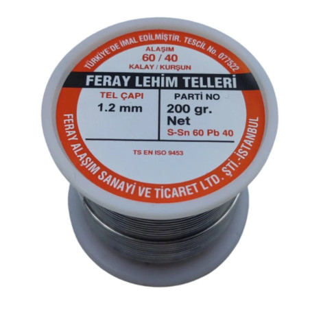 Feray 1.2mm 200GR ,1.2mm 200gr,60 40,Lehim Teli