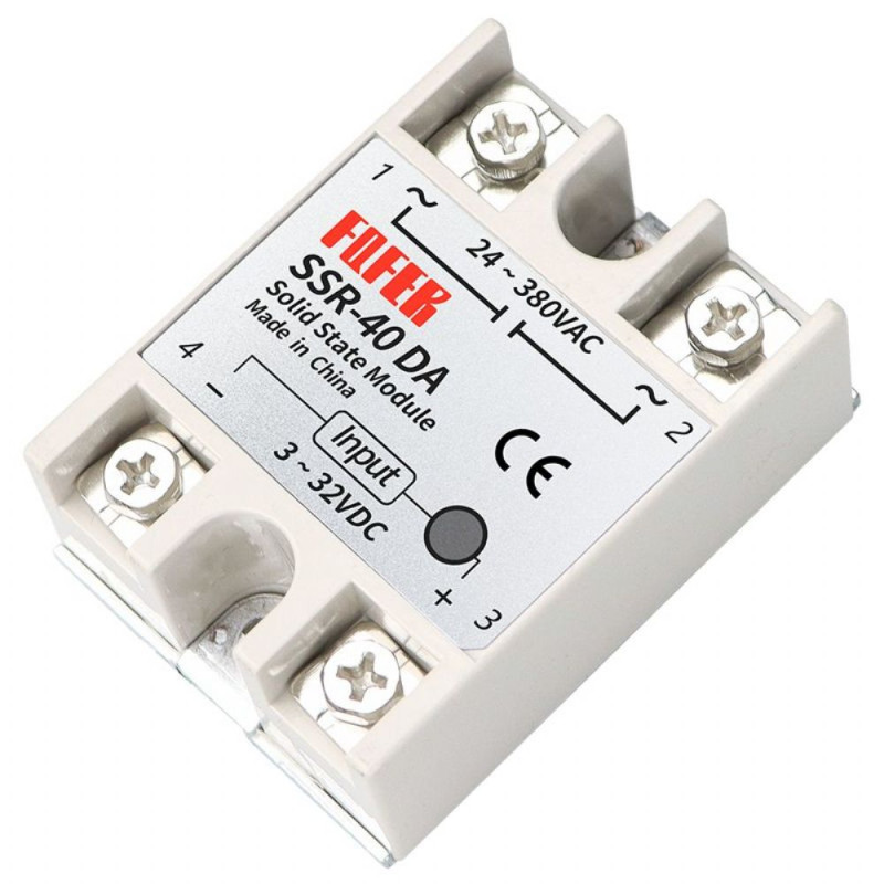 Fotek SSR-40DA ,Güç 1x380vac 40 Amper,Kontrol 3v..30vdc,1-faz,Dc-Ac,Solid State Röle