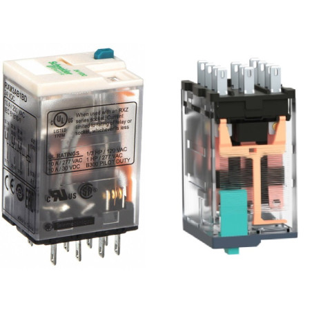 Schneider RXM3AB1BD ,Bobin 24vdc,Kontak 3A3K 10 Amper,Kalın-11pin,Röle