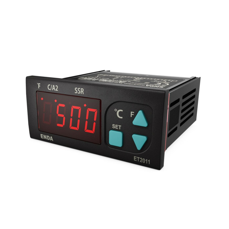 Enda ET2011-LV-T ,Ebat 77x35mm,Besleme 12v..24vac dc,Sensör TC-J,Çıkış KONTAK SSR,Isı Kontrol Termostat
