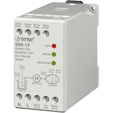 Tense SSR-19 ,Ray Tip,Besleme 220vac,Çıkış Kontak-5A,Kazan Kontrol