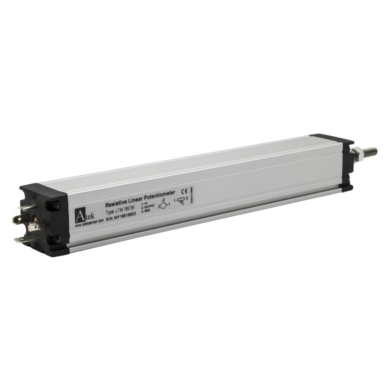 Atek LTM50-5K ,Ölçüm 50mm,Çıkış 5K Pot,Soket DIN-4-Pin,Lineer Potansiyometre