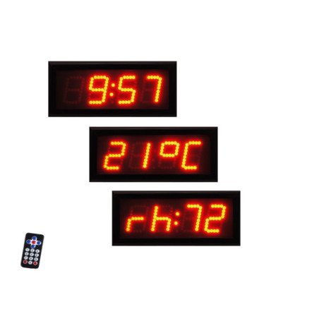 İnfosan IBCKN02-DIM-ALU-IRUK SR ,Besleme 220vac,Ebat 30x13cm,Tek Yön,Isı-Nem-Saat Gösterge