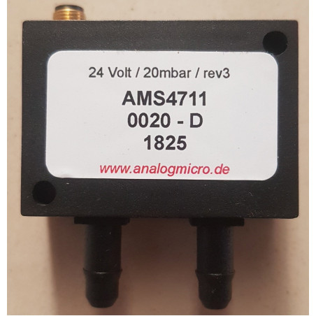 Analogmicro,AMS4711-0020-D ,Ölçüm 0..20mBar,Çıkış 0..5v,Besleme 12..24vdc,Fark Basınç Sensör Transmitter