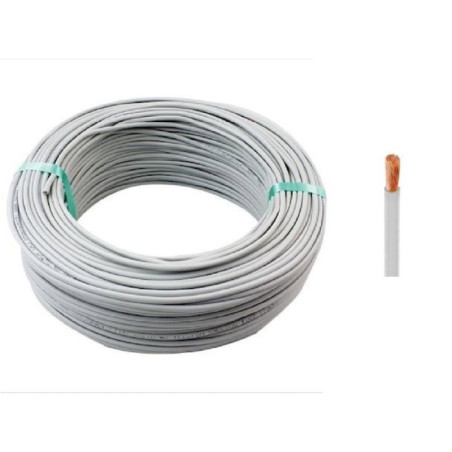 Han NYAF-0.34-BY ,Beyaz 0.34mm 1-Damar Çok Telli 100mt NYAF Kablo
