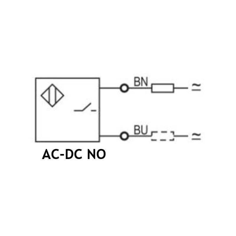Lanbao LR30TCN15SBO ,Ebat M30x73mm,Ölçüm 15mm,Çıkış AC DC-NO,Besleme 24v..220vac dc,2-Kablo,Endüktif Metal Sensör