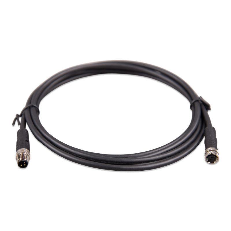 Ercontec ERF8-MSFS3C-05BPVC ,Düz M8-3pin Erkek Düz M8-3pin Dişi,Siyah Pvc-5mt,Sensör Kablo