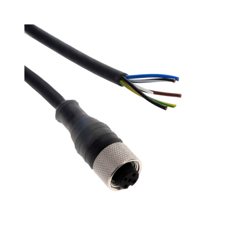 Telemecanique XZCP1164L5 ,Soket Düz M12 5pin,4-Kablo Pur-5mt,Sensör Kablo