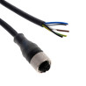 Telemecanique XZCP1164L5 ,Soket Düz M12 5pin,4-Kablo Pur-5mt,Sensör Kablo