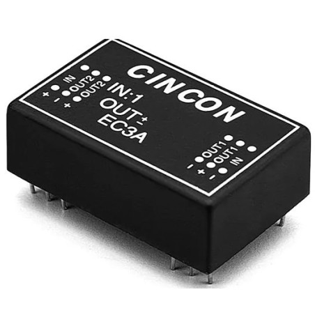 Cincon EC3A05 ,Güç 3w,Besleme 5vdc,Çıkış 12v 300mA -12v 300mA,Dc-Dc Konverter