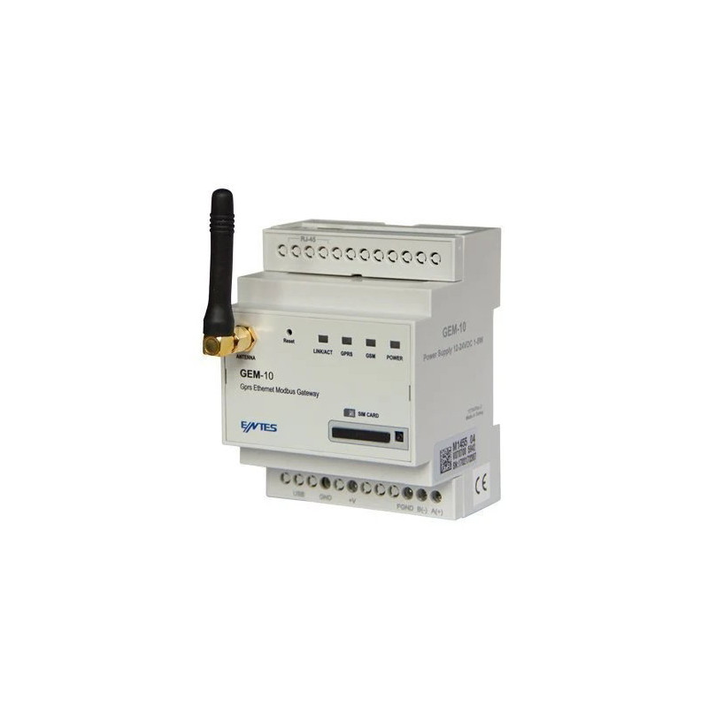 Entes GEMO-10-4G ,Ray Dın,Besleme 220vac,Gsm Gprs,Gateway