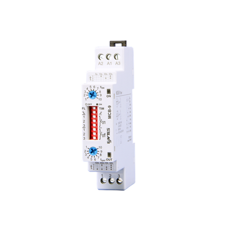Entes MCB-9 ,Ray Dın,Besleme 12v..220vac dc,Kontak-1A1K,Multi Zaman Röle