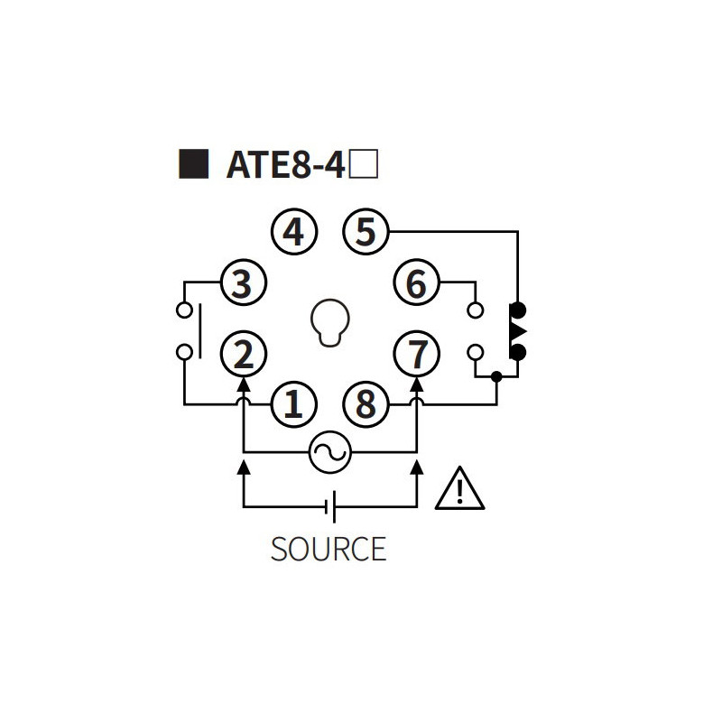 Autonics ATE8-41 ,Ebat 48x48mm,Besleme 24v..220vac dc,Kontak-2A2K,Soket Yuvarlak-8pin,Zaman Röle