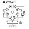 Autonics ATE8-41 ,Ebat 48x48mm,Besleme 24v..220vac dc,Kontak-2A2K,Soket Yuvarlak-8pin,Zaman Röle