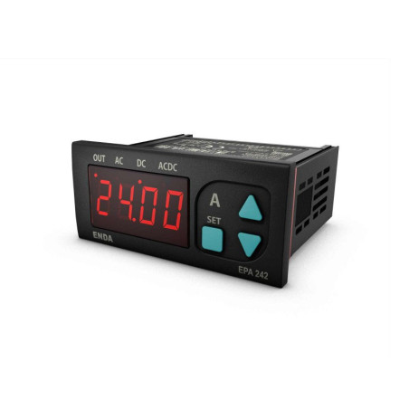 Enda EPA242-UV ,Ebat 77x35mm,Besleme 110v..220vac,Trafo X 5,Çıkış Röle,Ampermetre